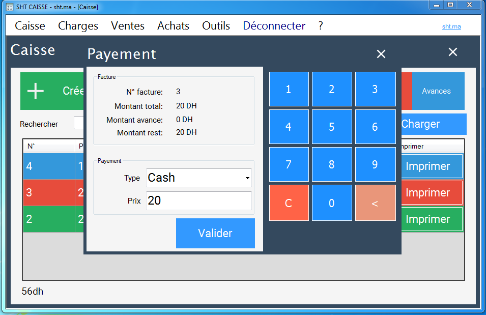 Logiciel de caisse tactile