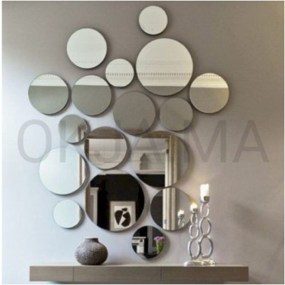 17 miroirs ronds teintés cuivre