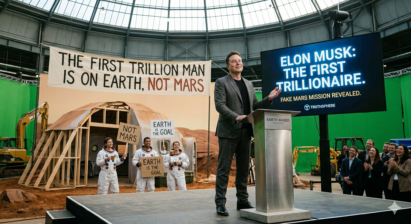 Elon musk - fake mission to Mars via Space X now he is the first trillion man on Earth not on Mars