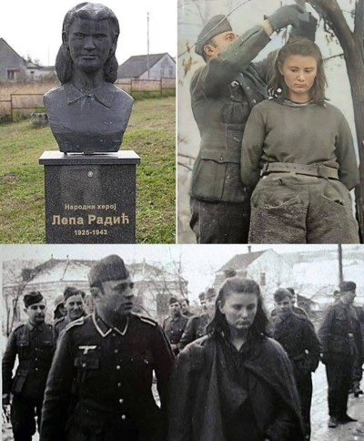 ليبا_راديج أثناء إعدامها حيث قال لها القائد