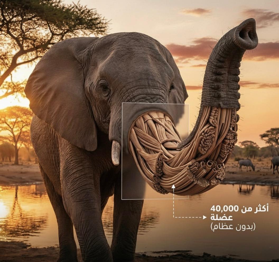 خرطوم الفيل: أعجوبة بيولوجية بلا عظام