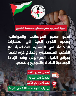 المسيرة الوطنية لدعم غزة