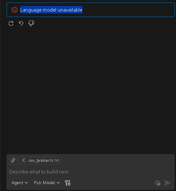 VSCODE : Language model unavailable