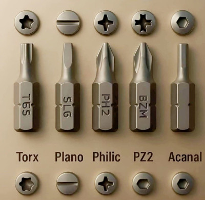 يظهر في الصورة أنواع رؤوس المفكات