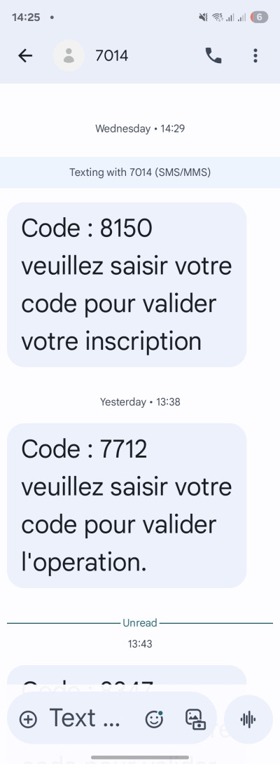 Sms maroc 7014
