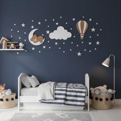 ديكور عصري الغرفة الأطفال– الدب النائم على الهلال