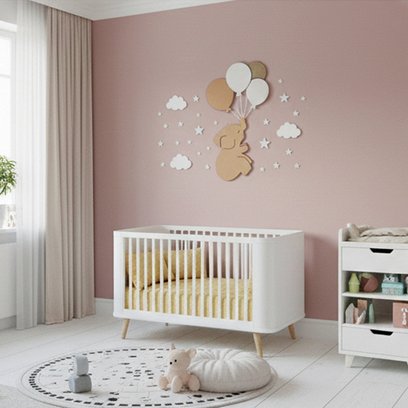 ديكور الفيل مع البالونات – خلفية فاتحة