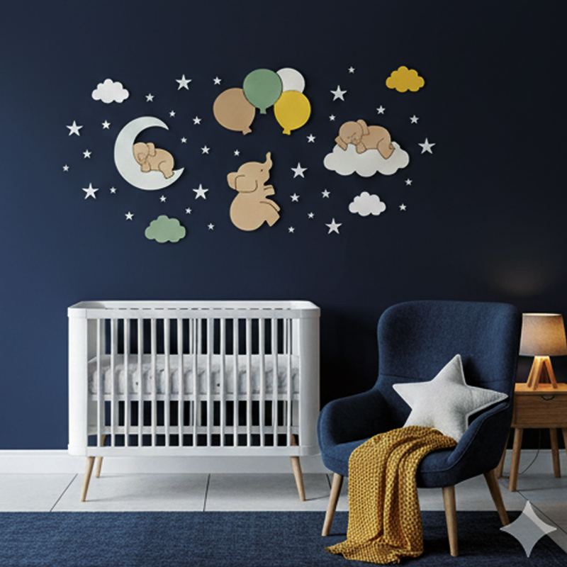 👶🌙 ديكور جميل للأطفال – نوم هادئ في سماء حالمة