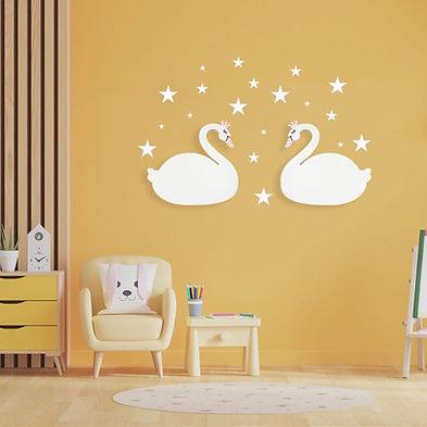 🦢 أناقة البطات الملكية والنجوم المتلألئة