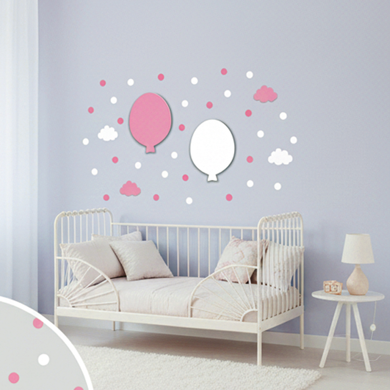 🎈 ديكور جميل للأطفال – بالونات الحفلة والغيوم الوردية الحالمة