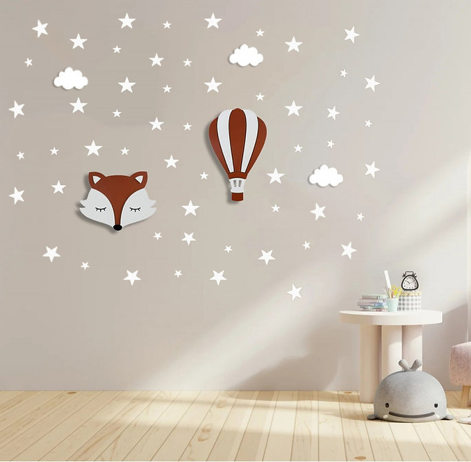 🦊 ديكور رائع للذكور - مغامرة الثعلب والمنطاد الطائر