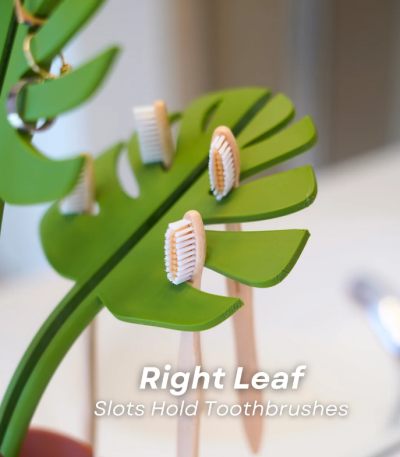 Mirror Monstera - Bathroom Organizer that Mounts to the Mirror