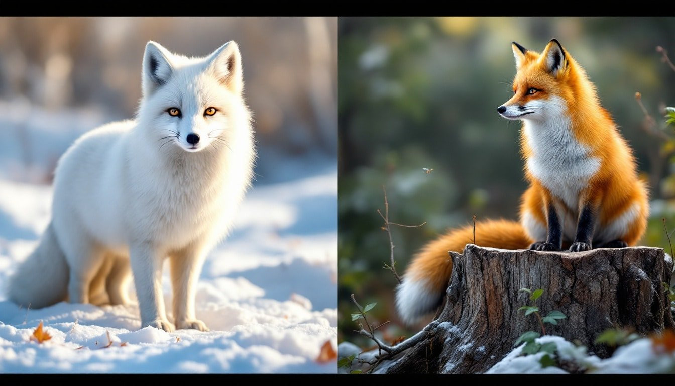 Renard arctique vs roux : différences et adaptations fascinantes