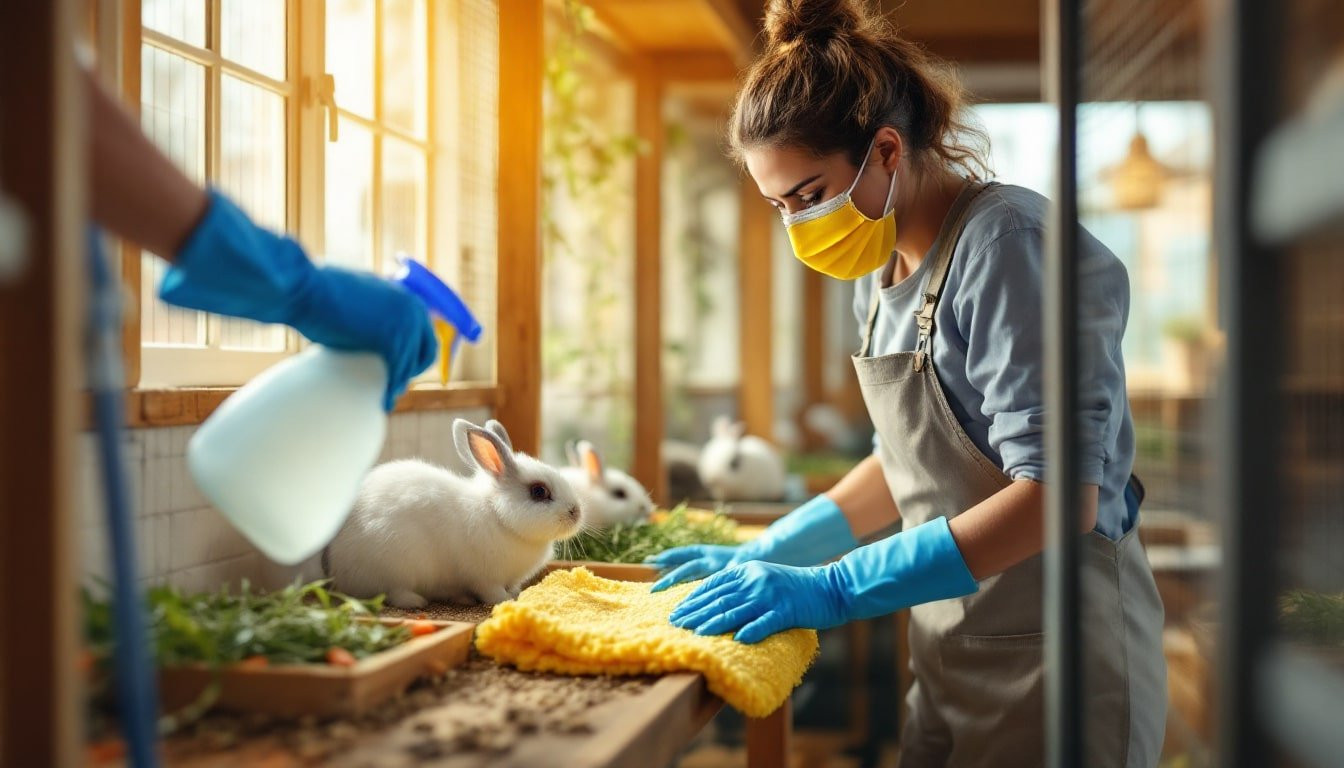 Contrôler l'hygiène des clapiers pour prévenir la coccidiose
