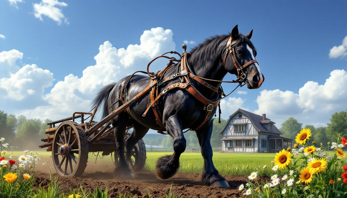 Cheval de trait : l'alternative verte aux engins motorisés dans les champs
