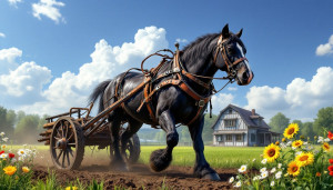 Cheval de trait : l'alternative verte aux engins motorisés dans les champs