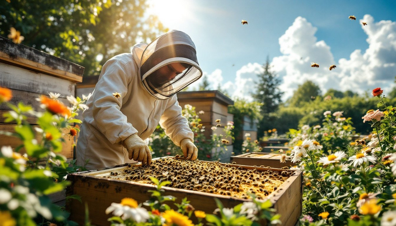 Assurez-vous d'une ruche peuplée d'abeilles mellifères