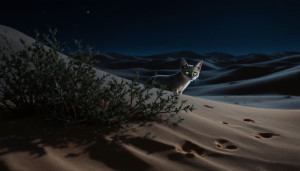 Les mystères du chat des sables : indices de sa vie nocturne