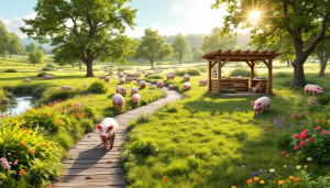 Aménager les espaces extérieurs pour porcs : une solution durable pour notre sol