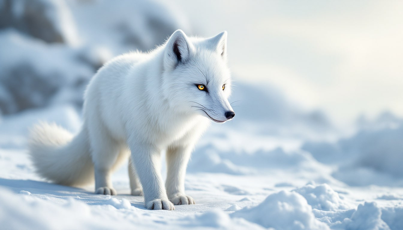 À la rencontre du renard polaire : ses secrets et adaptations au froid