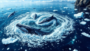 Techniques de chasse des baleines à bosse et leurs mers d'observation