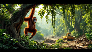 Orang-outans en danger : refuges forestiers menacés par la déforestation