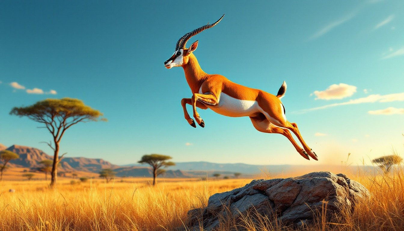 Les sauts impressionnants du springbok : où les observer dans la savane