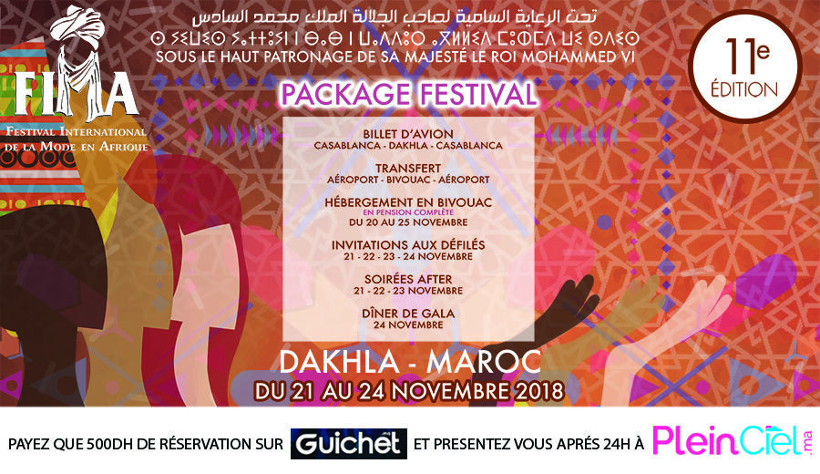 Package du 11e dition de Festival International de la Mode en Afrique - Guichet.com