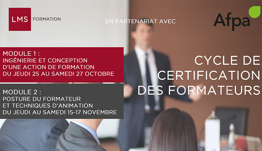 LMS Formation lance en exclusivit un cycle de certification des formateurs en partenariat avec lAFPA ! - Guichet.com
