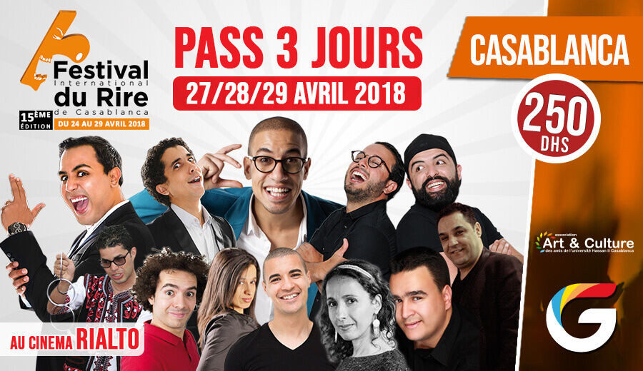 FESTIVAL INTERNATIONAL DU RIRE CASABLANCA : PASS 3 JOURS - Guichet.com