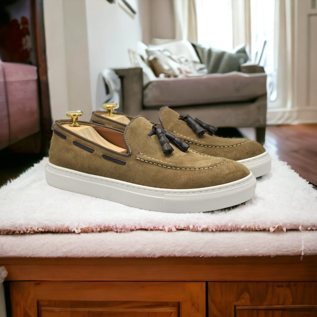 Mocassins de Luxe en Vrai Cuir de Daim pour homme