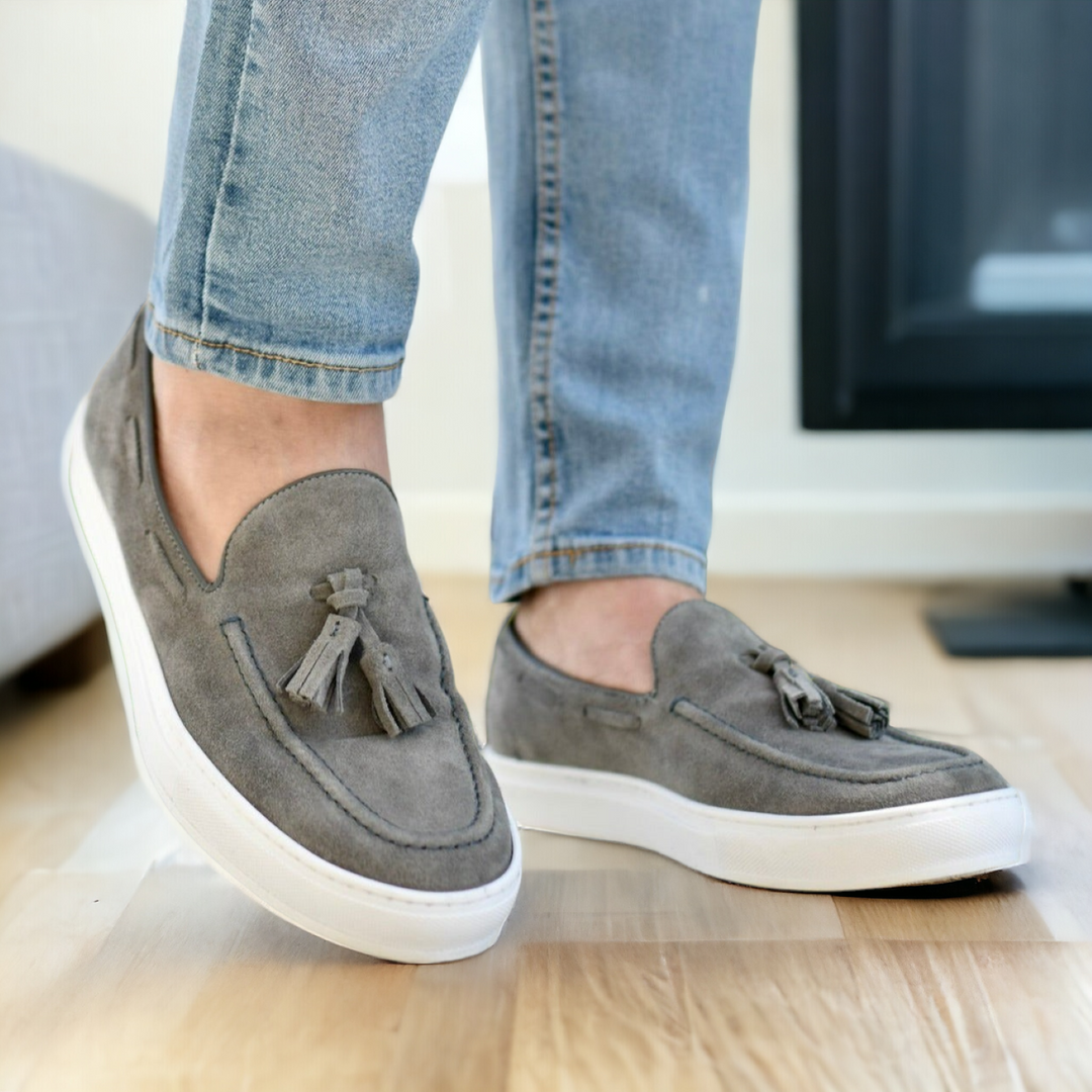 Mocassins de Luxe en Vrai Cuir de Daim pour homme