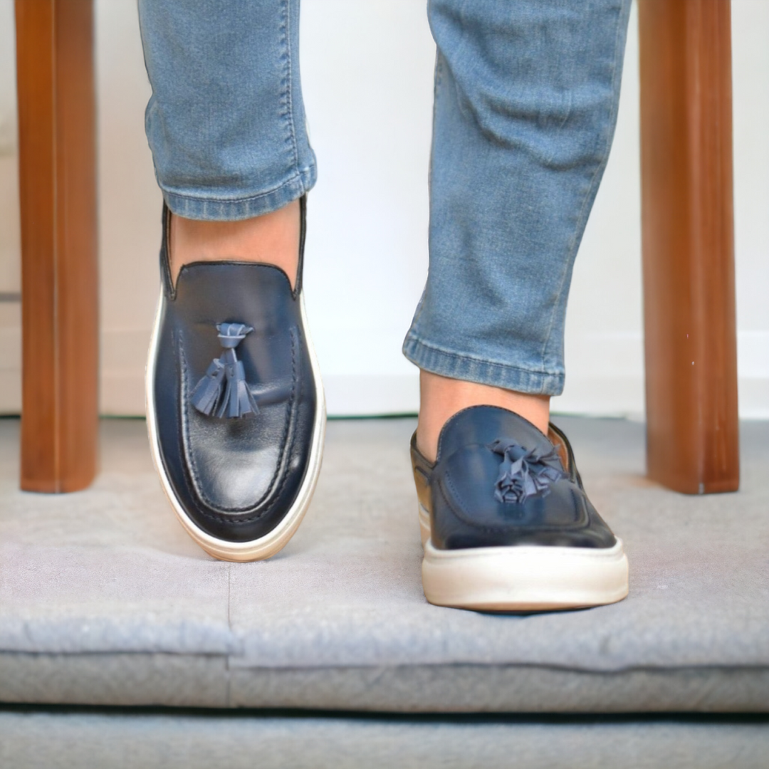 Mocassins de Luxe en Vrai Cuir de Daim pour homme