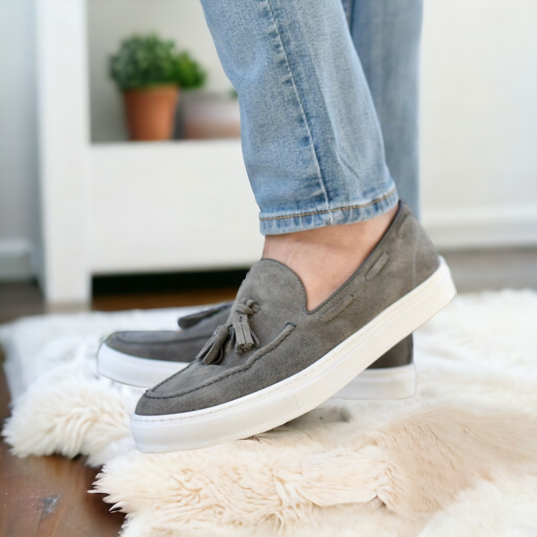 Mocassins de Luxe en Vrai Cuir de Daim pour homme