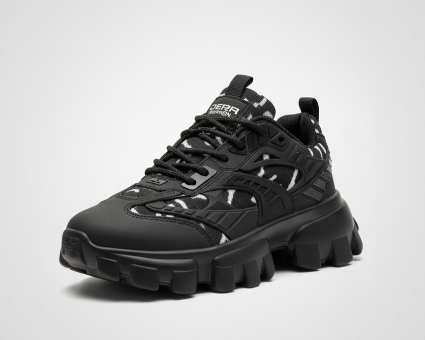 أحذية رياضية رجالية - أحذية رياضية سوداء أنيقة، أحذية كاجوال عصرية عالية الجودة، تسمح بمرور الهواء.  modeirra  أحذية رياضية رجالية - أحذية رياضية سوداء أنيقة، أحذية كاجوال عصرية عالية الجودة، تسمح بمرور الهواء.