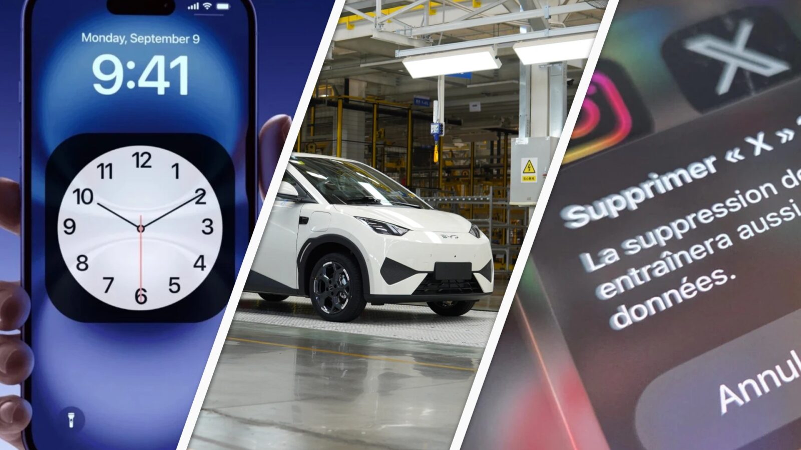 01net morning : première voiture électrique européenne pour BYD, le bug du réveil de l'iPhone, supprimer son compte X/Twitter