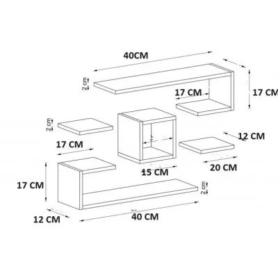 ETAGÈRES MURALES XC112