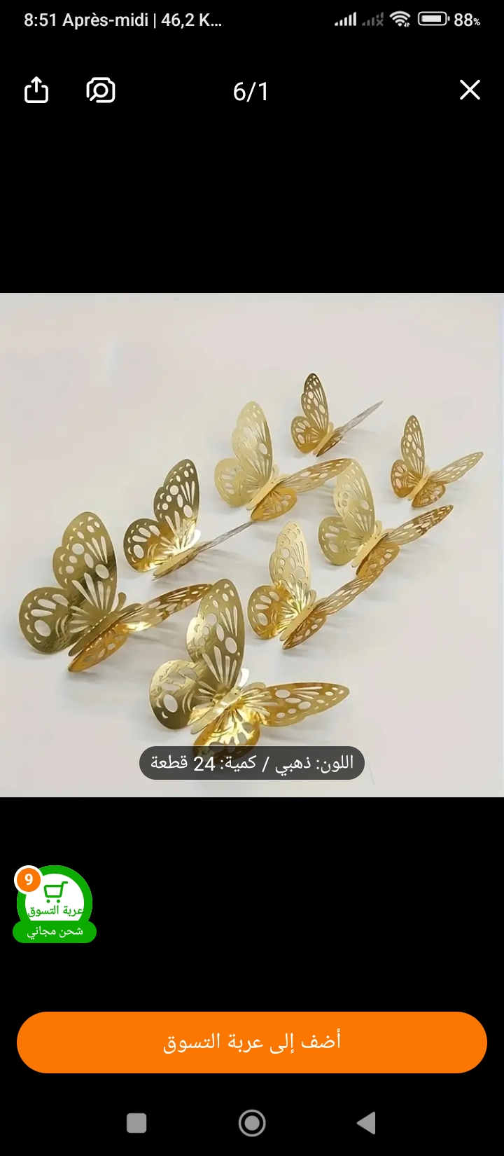فراشات للتزيين التوصيل لجميع المدن