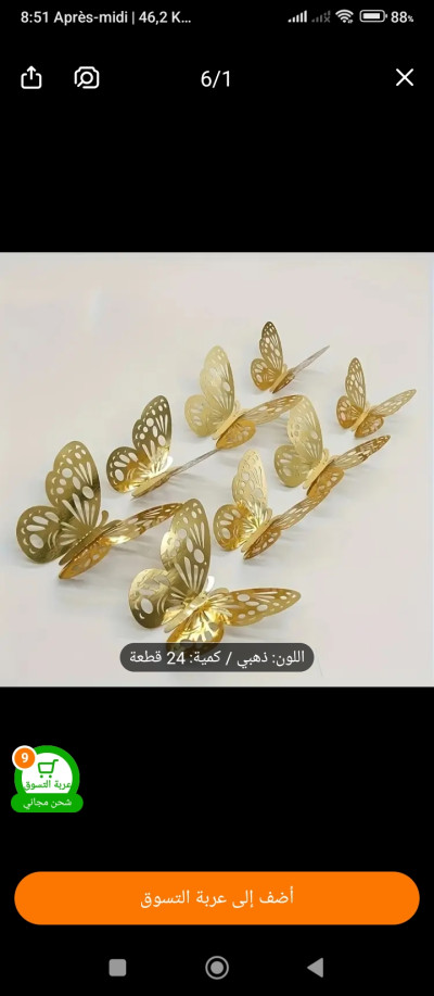 فراشات للتزيين التوصيل لجميع المدن