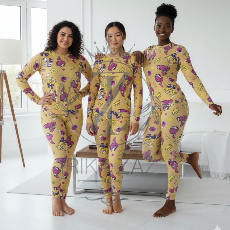 بيجامة مثيرة وعصرية باللون بيج ستايل زاز