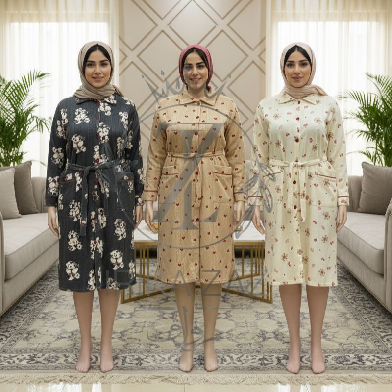 بيجاما نسائية أنيقة باللون البيج ستايل زاز