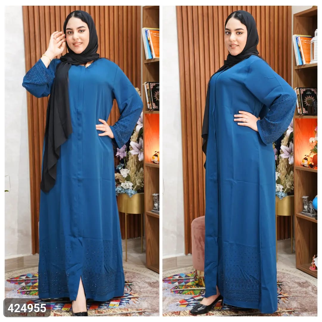 عباية ميساء إماراتية توب كريب الحجر كريستال