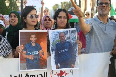 وقفات بـ58 مدينة مغربية تندد باغتيال إسرائيل الصحافيين الفلسطينيين