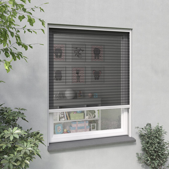 Moustiquaire Plissée Verticale Alu - Fenêtre - Blanc