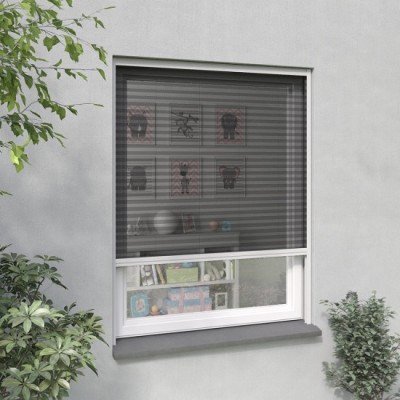 Moustiquaire Plissée Verticale Alu - Fenêtre - Blanc