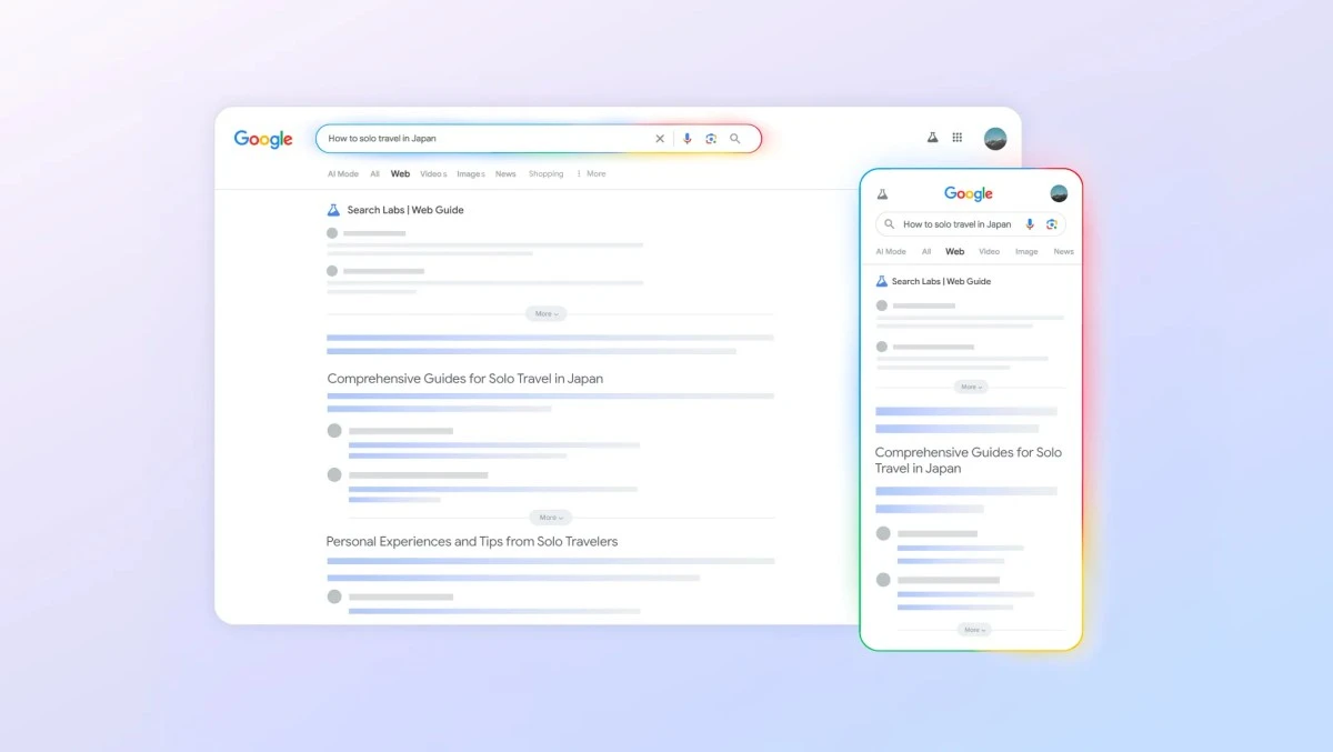 Google’s new Web View search experiment organizes results with AI