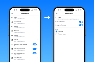 Bluesky users can customize their notifications, including activity alerts from their favorite accounts