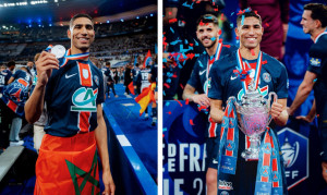 حكيمي يسجل و يتوج بكأس فرنسا
