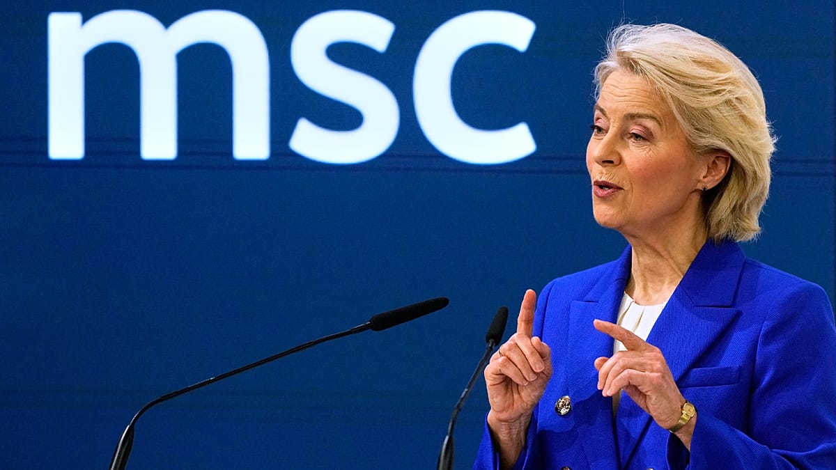 Von der Leyen calls to define European mutual defence, rebukes Rutte