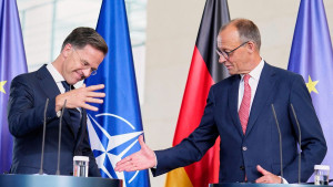 Allies need to ramp up arms production, NATO's chief Mark Rutte says in Berlin